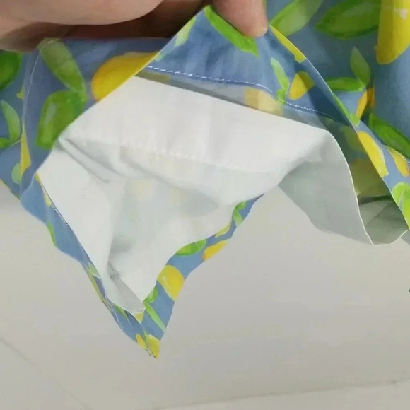 {Brooke Wright} Sleeveless Lemon Print Cotton Top Size XS - Picture 10 of 13